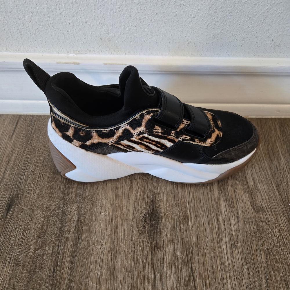 MICHAEL Michael Kors Black and Leopard Sneakers